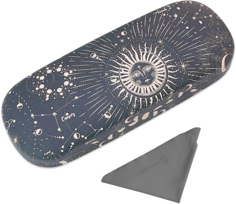 PERFECTSIGHT Store Hard Shell Eyeglasses Case, PU Leather Protective Glasses Case, Cute Eyeglass Case for Women Men Girls - Image 1